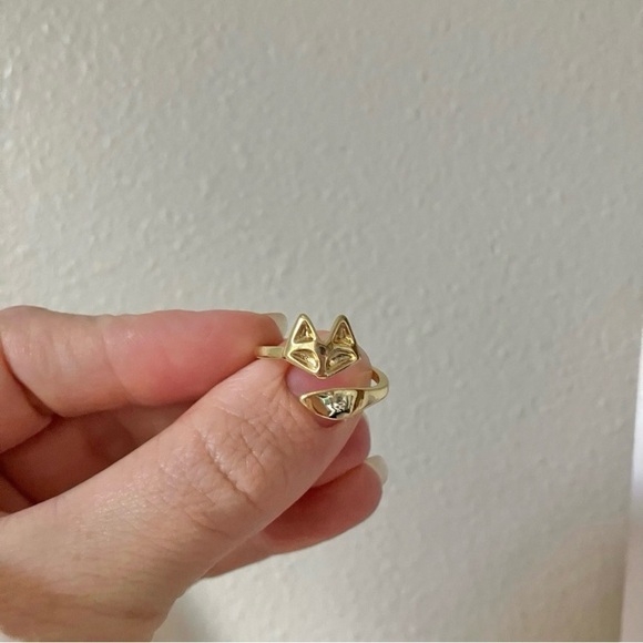 Fox Gold Wrap Ring Band Minimal Animal Femme Classic Jewelry - Picture 10 of 12